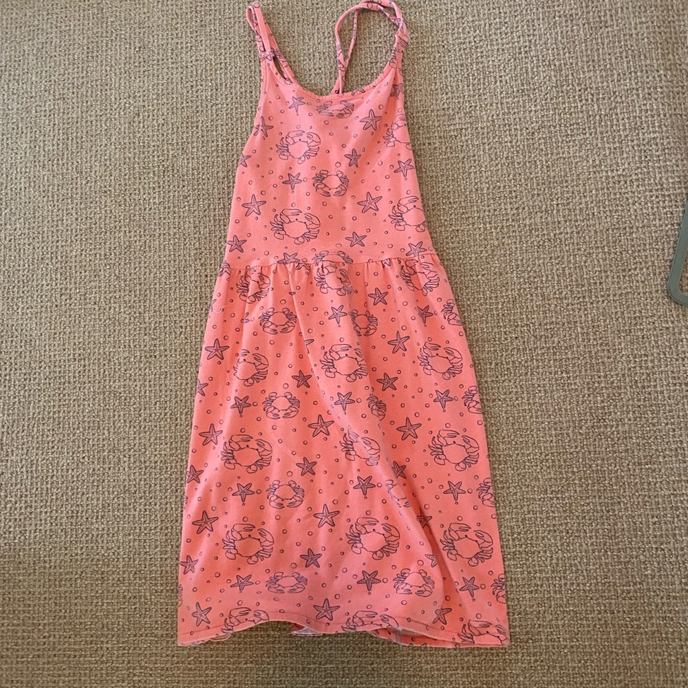 Vineyard vines Girls' Pink Sleeveless Sea Life Print Dress